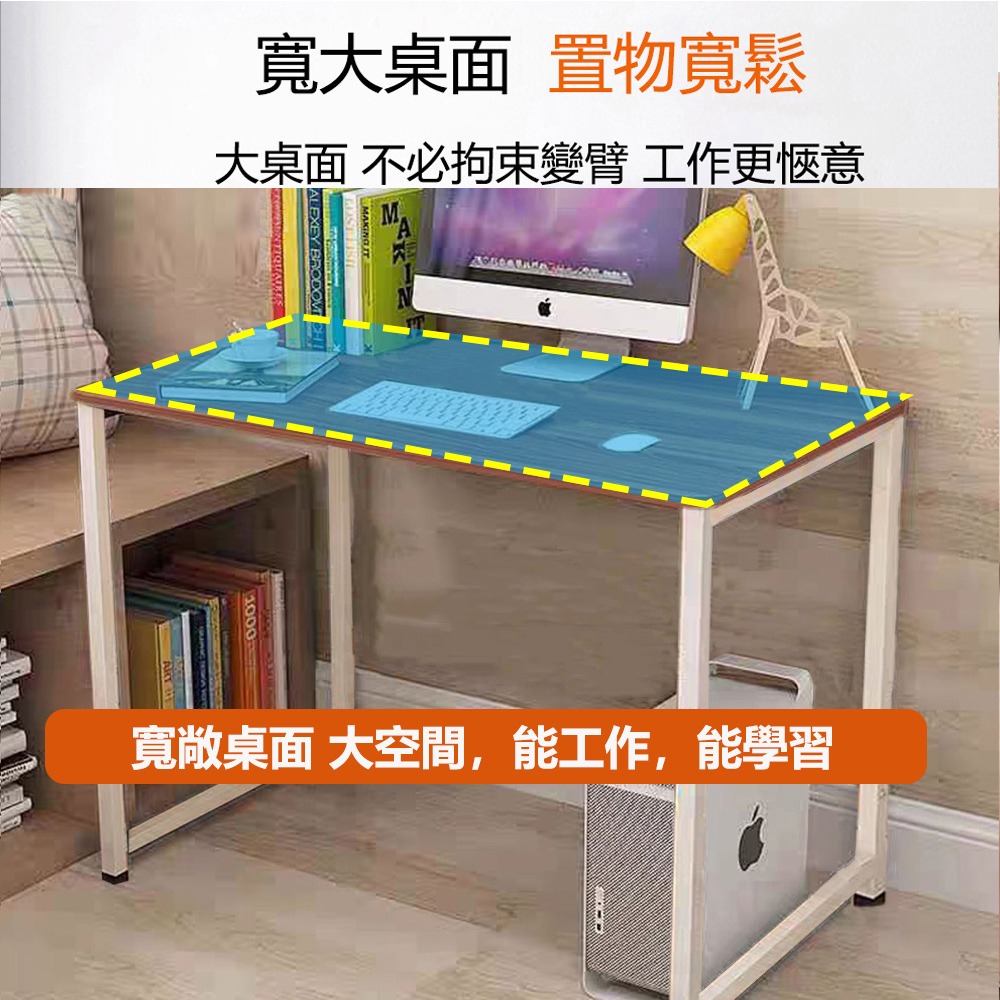【台灣現貨 265】書桌 電腦桌 60公分書桌 工作桌 組裝簡單 桌子 長桌 學習桌 簡易書桌 免運 可貨到付款-細節圖2