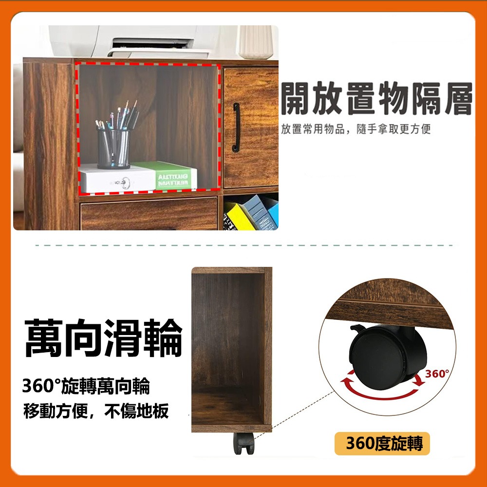 【台灣現貨 364】文件櫃 辦公室移動文件櫃 資料櫃子 抽屜儲物收納 檔案櫃 資料櫃 書櫃 收納櫃 免運 可貨到付款-細節圖7