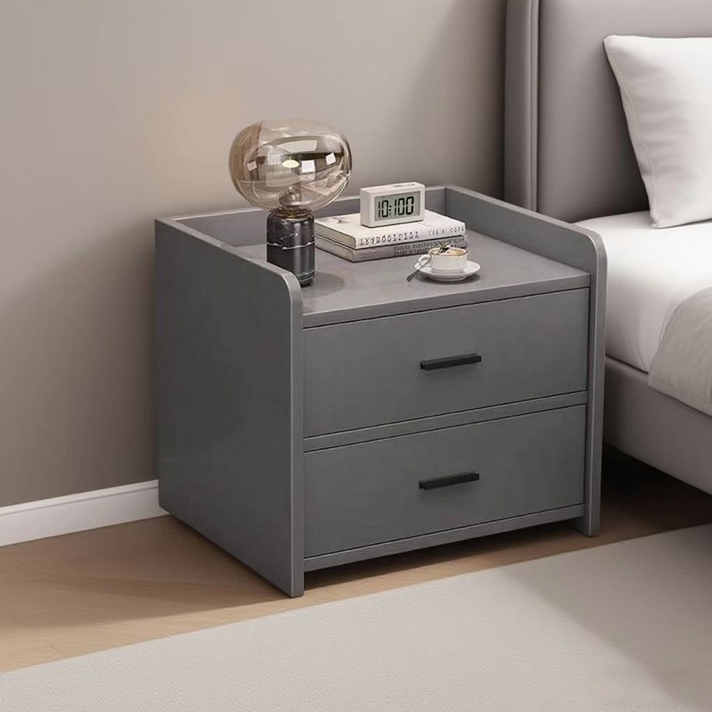 【E家工廠163】40公分雙抽床頭櫃 床邊桌 抽屜櫃 床頭櫃收納 床邊收納櫃 臥室收納櫃 小櫃子 免運-細節圖2