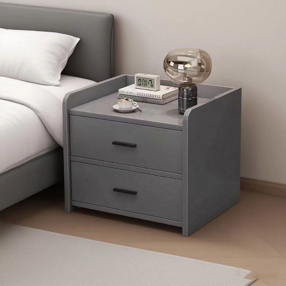 【E家工廠163】40公分雙抽床頭櫃 床邊桌 抽屜櫃 床頭櫃收納 床邊收納櫃 臥室收納櫃 小櫃子 免運-細節圖3