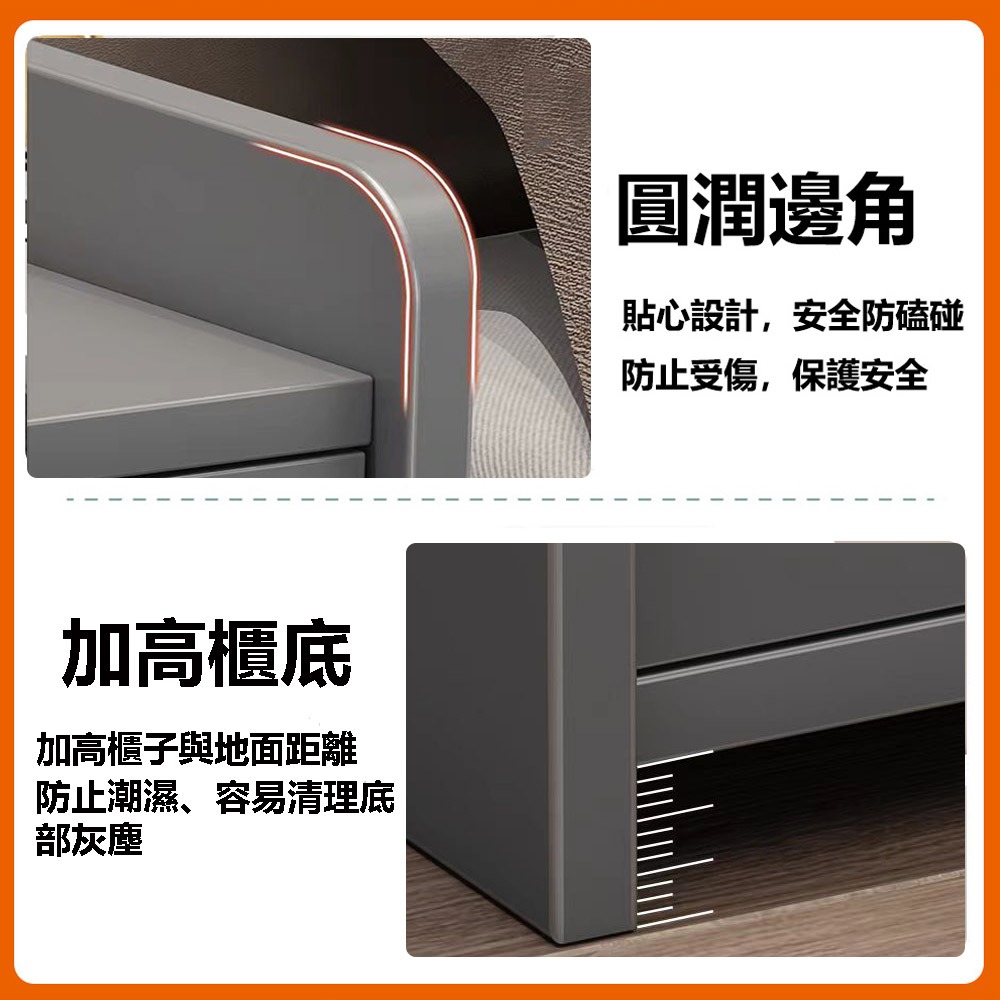 【E家工廠163】40公分雙抽床頭櫃 床邊桌 抽屜櫃 床頭櫃收納 床邊收納櫃 臥室收納櫃 小櫃子 免運-細節圖9