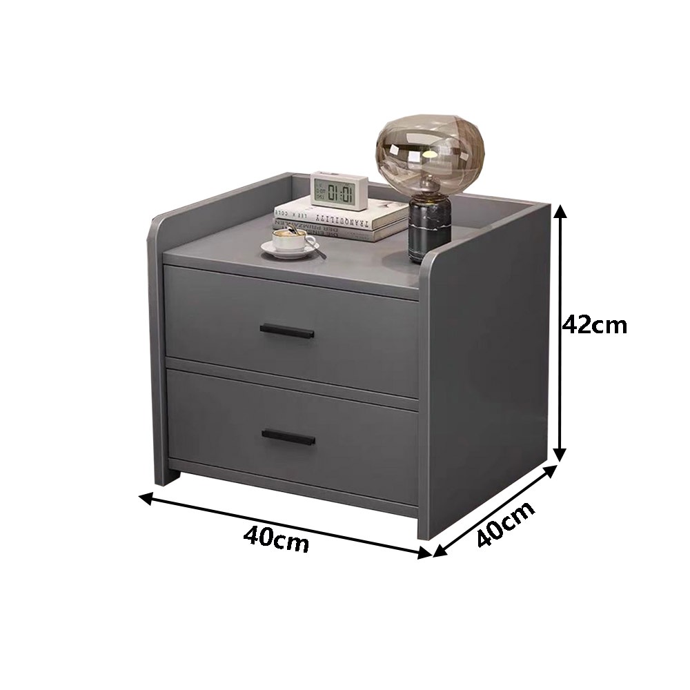 【E家工廠163】40公分雙抽床頭櫃 床邊桌 抽屜櫃 床頭櫃收納 床邊收納櫃 臥室收納櫃 小櫃子 免運-細節圖11
