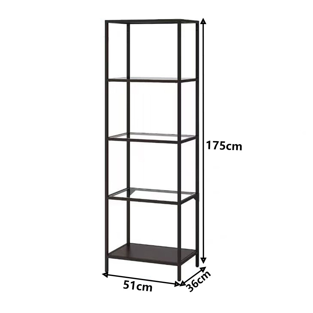 【E家工廠403】宜家同款同質量 50公分五層玻璃置物架 層架置物架 層架 展示架 收納架 公仔架 免運-細節圖10
