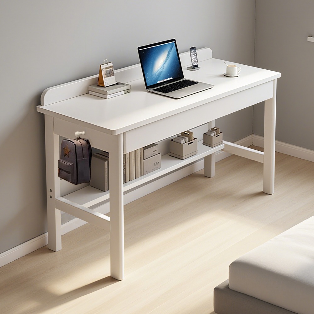 【E家工廠043】全實木書桌 80公書桌電腦桌 櫃體整裝僅需裝腳 學生桌 工作桌 抽屜收納 免運-細節圖2