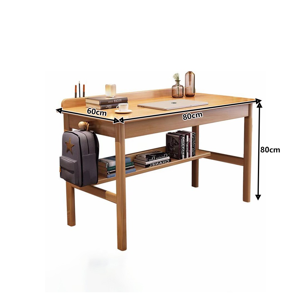 【E家工廠008】全實木書桌 80公書桌電腦桌 櫃體整裝僅需裝腳 學生桌 工作桌 抽屜收納 免運-細節圖8