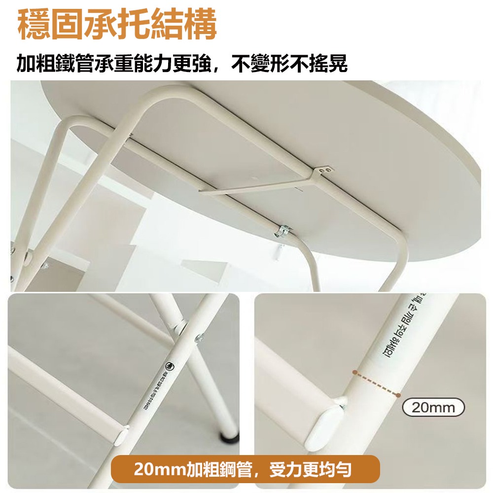【E家工廠369】免組裝折疊桌 100公分折疊餐桌 打開即用 18MM加厚板材 咖啡桌 茶幾桌 免運-細節圖7