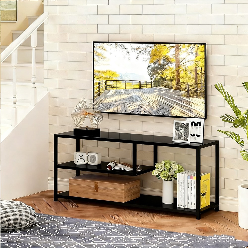 【E家工廠425】120CM電視櫃 電視櫃 三層電視櫃/ 客廳長櫃/收納櫃/TV櫃/高腳電視櫃 免運-細節圖2