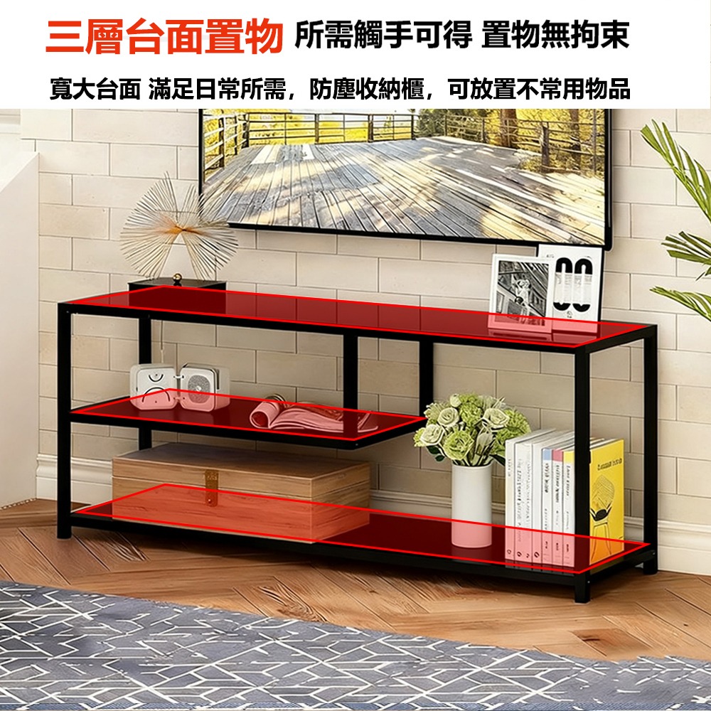 【E家工廠425】120CM電視櫃 電視櫃 三層電視櫃/ 客廳長櫃/收納櫃/TV櫃/高腳電視櫃 免運-細節圖6