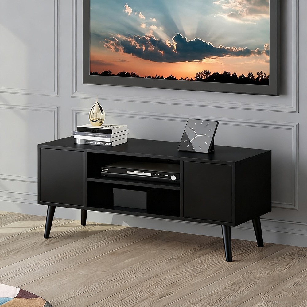 【E家工廠280】120CM電視櫃 電視櫃 兩門電視櫃/ 客廳長櫃/收納櫃/TV櫃/高腳電視櫃 免運-細節圖2