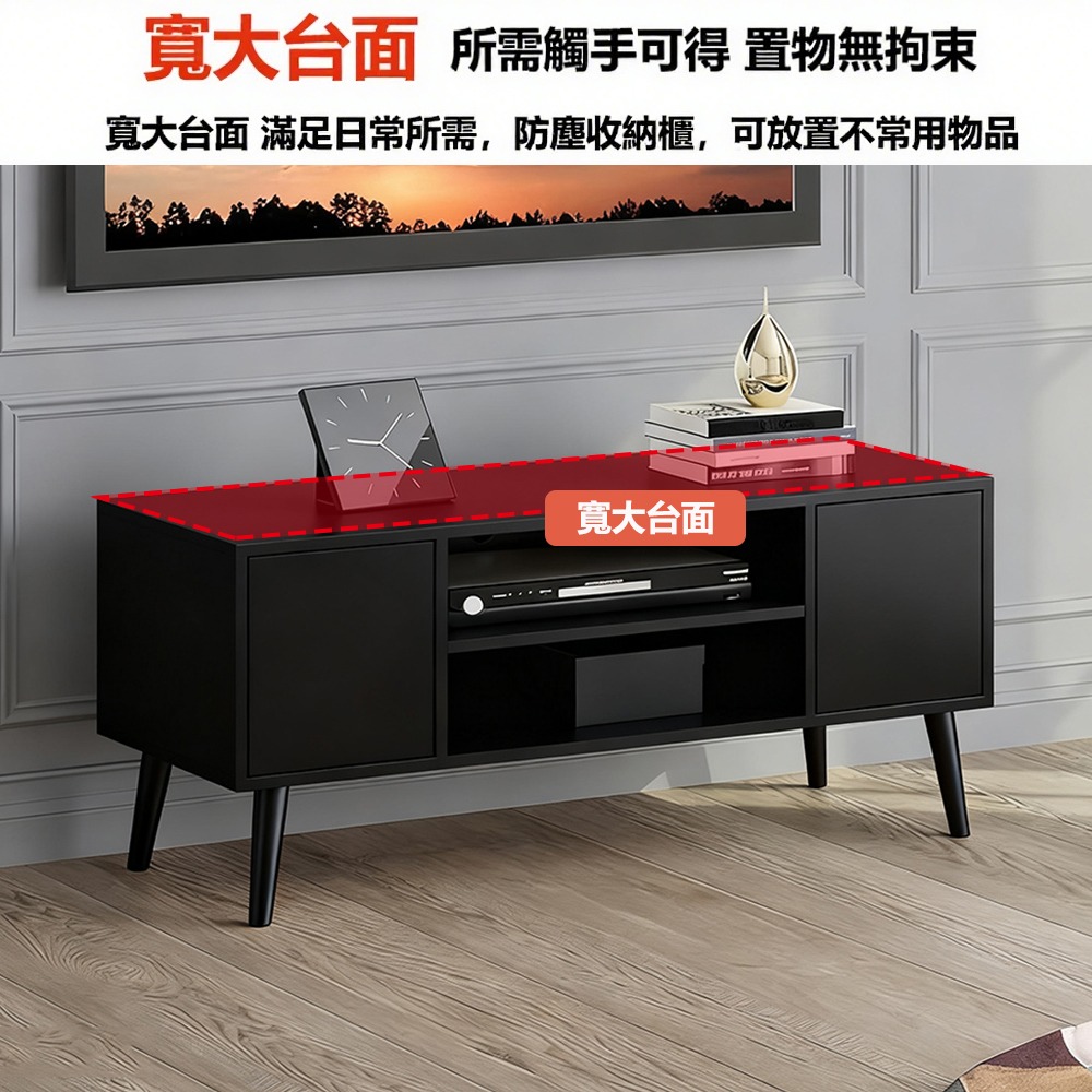 【E家工廠280】120CM電視櫃 電視櫃 兩門電視櫃/ 客廳長櫃/收納櫃/TV櫃/高腳電視櫃 免運-細節圖5