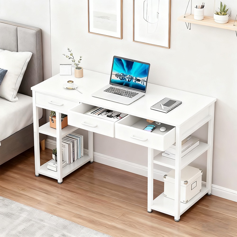 【E家工廠243】120公分書桌 電腦桌  辦公桌 學生桌 工作桌 學習桌 抽屜桌 收納桌 桌子 免運-細節圖3