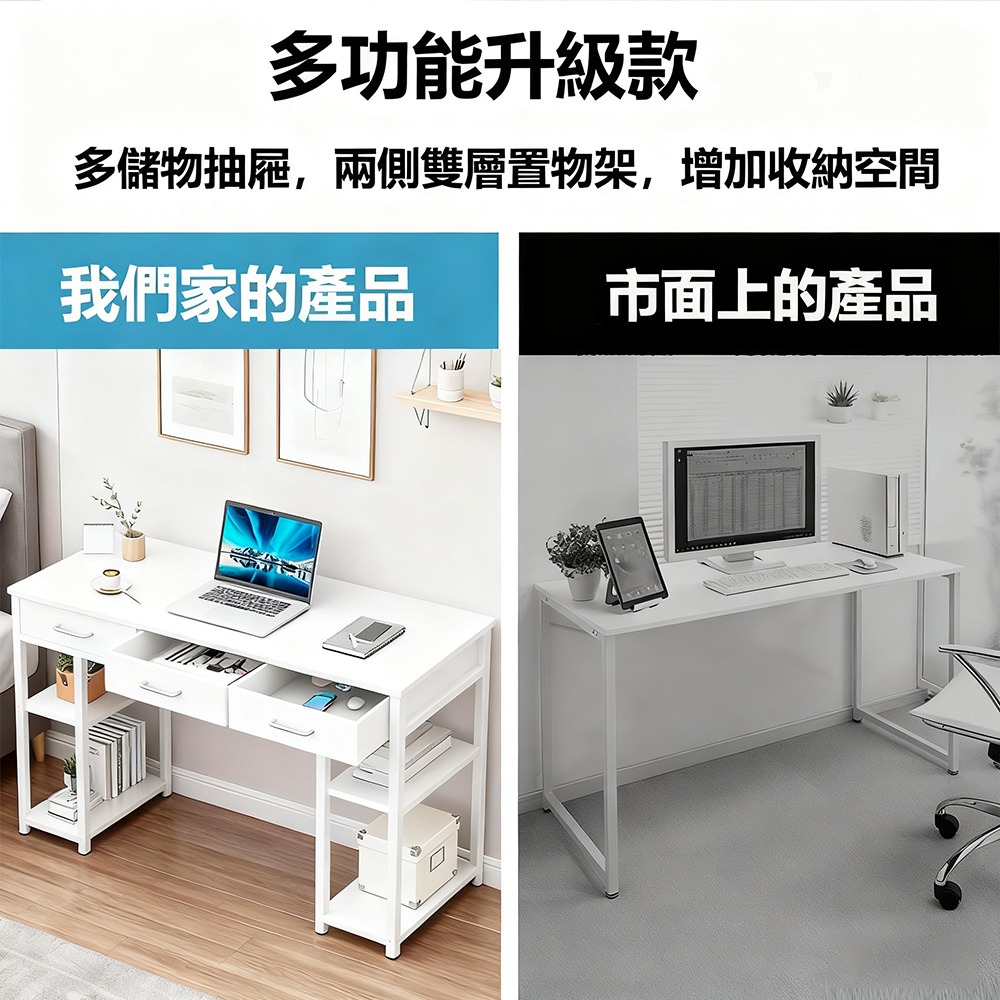 【E家工廠243】120公分書桌 電腦桌  辦公桌 學生桌 工作桌 學習桌 抽屜桌 收納桌 桌子 免運-細節圖7
