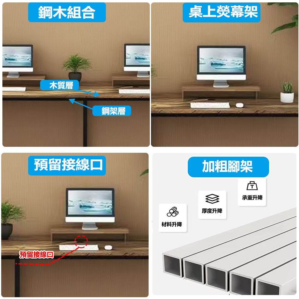【E家工廠274】書桌 電腦桌 轉角桌 L形桌145公分書桌 工作桌 書桌帶熒幕架 組裝簡單 辦公桌 學習桌 免運-細節圖10