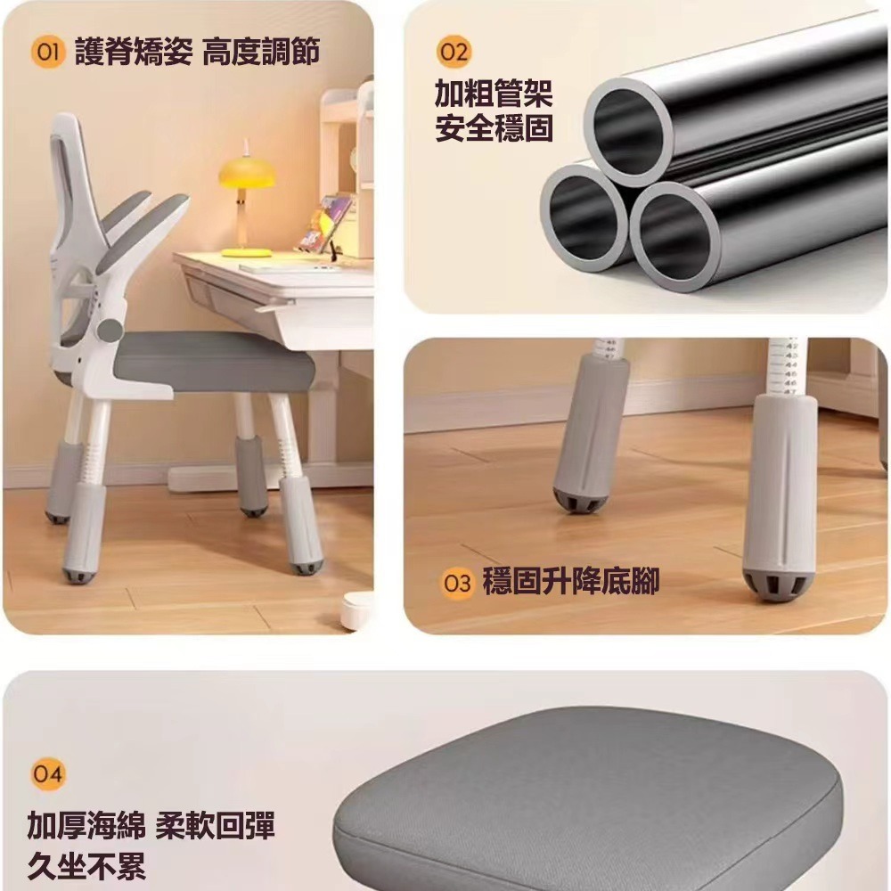 【E家工廠486】學習椅 成長椅 兒童成長椅 電腦椅 人體工學椅 書桌椅 課桌椅 兒童學習椅 成長學習椅 兒童書桌椅-細節圖4