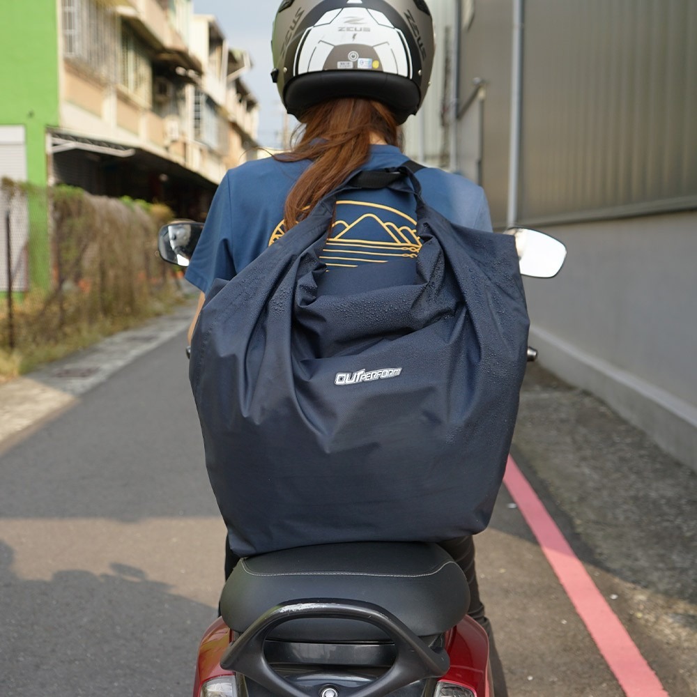 【奧德蒙直營】背包款-去去雨水走長版風雨衣+雨裙-塗鴉迷彩-Outperform-細節圖7