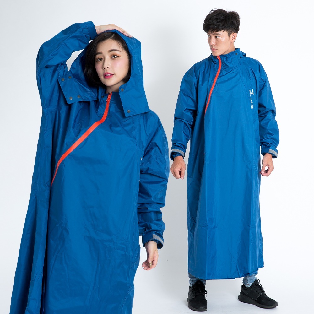 【奧德蒙直營】去去雨水走斜開雙拉鍊專利連身式-outperform-細節圖2