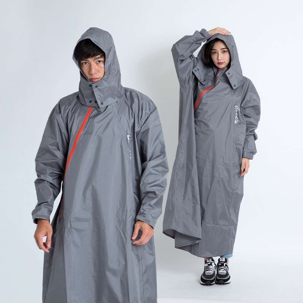 【奧德蒙直營】去去雨水走斜開雙拉鍊專利連身式-outperform-細節圖3