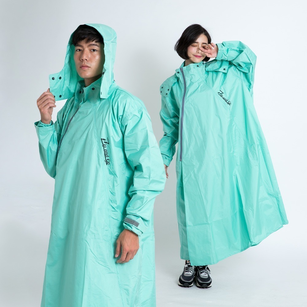 【奧德蒙直營】去去雨水走斜開雙拉鍊專利連身式-outperform-細節圖4