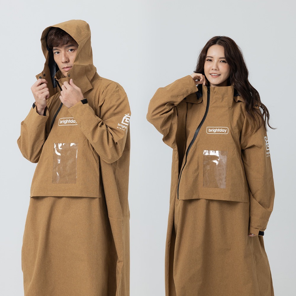 【奧德蒙直營】ACE半斜開雙拉鍊防水透氣連身式雨衣-細節圖2