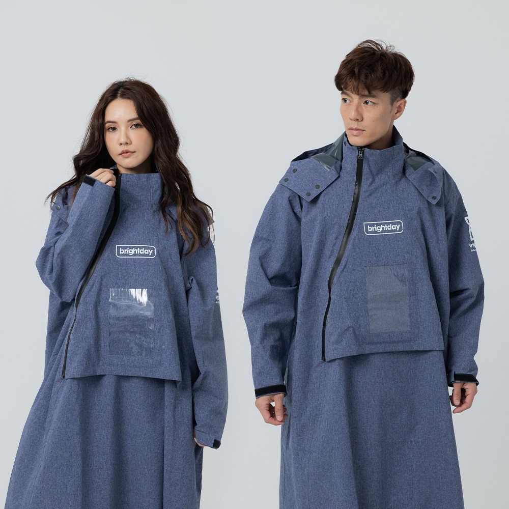 【奧德蒙直營】ACE半斜開雙拉鍊防水透氣連身式雨衣-細節圖3