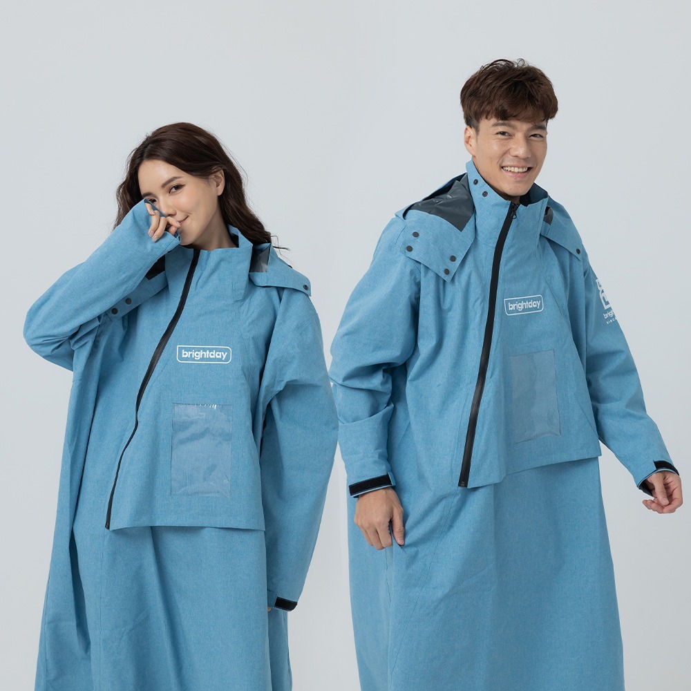 【奧德蒙直營】ACE半斜開雙拉鍊防水透氣連身式雨衣-細節圖5