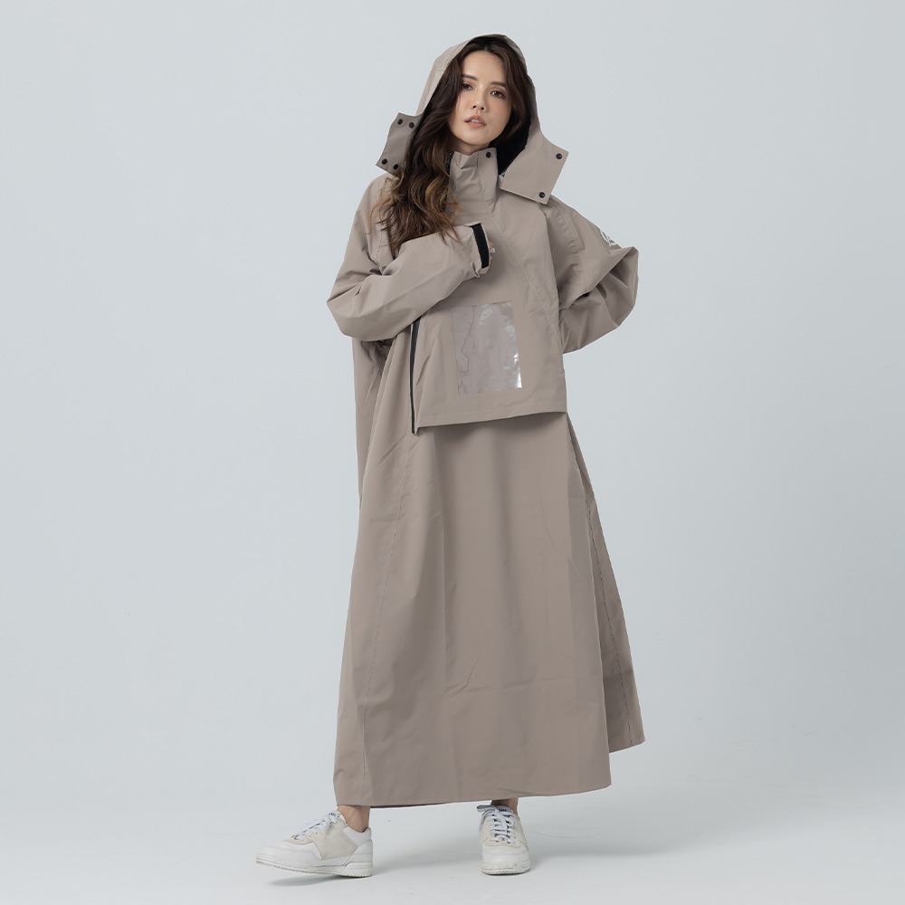 【奧德蒙直營】背包款-ACE半斜開雙拉鍊防水透氣連身式雨衣-Outperform-細節圖5