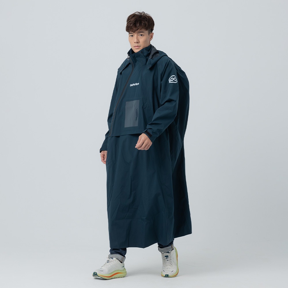 【奧德蒙直營】背包款-ACE半斜開雙拉鍊防水透氣連身式雨衣-Outperform-細節圖6