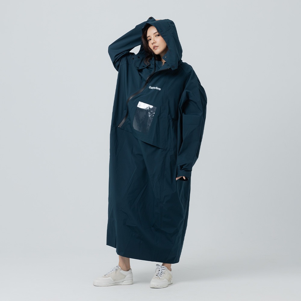 【奧德蒙直營】背包款-ACE半斜開雙拉鍊防水透氣連身式雨衣-Outperform-細節圖7