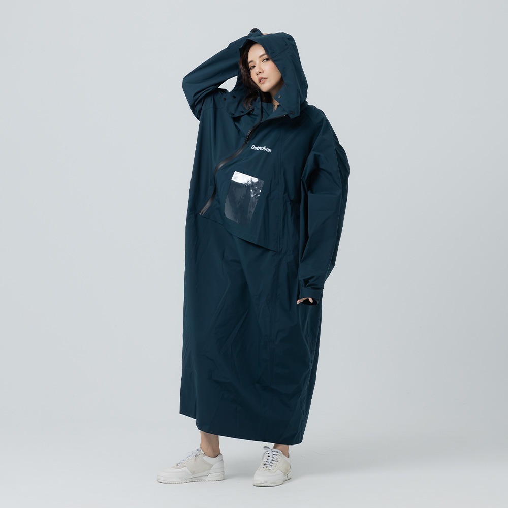 【奧德蒙直營】背包款-ACE半斜開雙拉鍊防水透氣連身式雨衣-Outperform-細節圖7