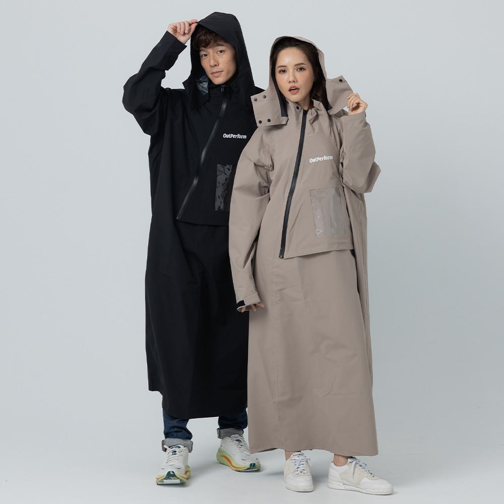 【奧德蒙直營】背包款-ACE半斜開雙拉鍊防水透氣連身式雨衣-Outperform-細節圖8