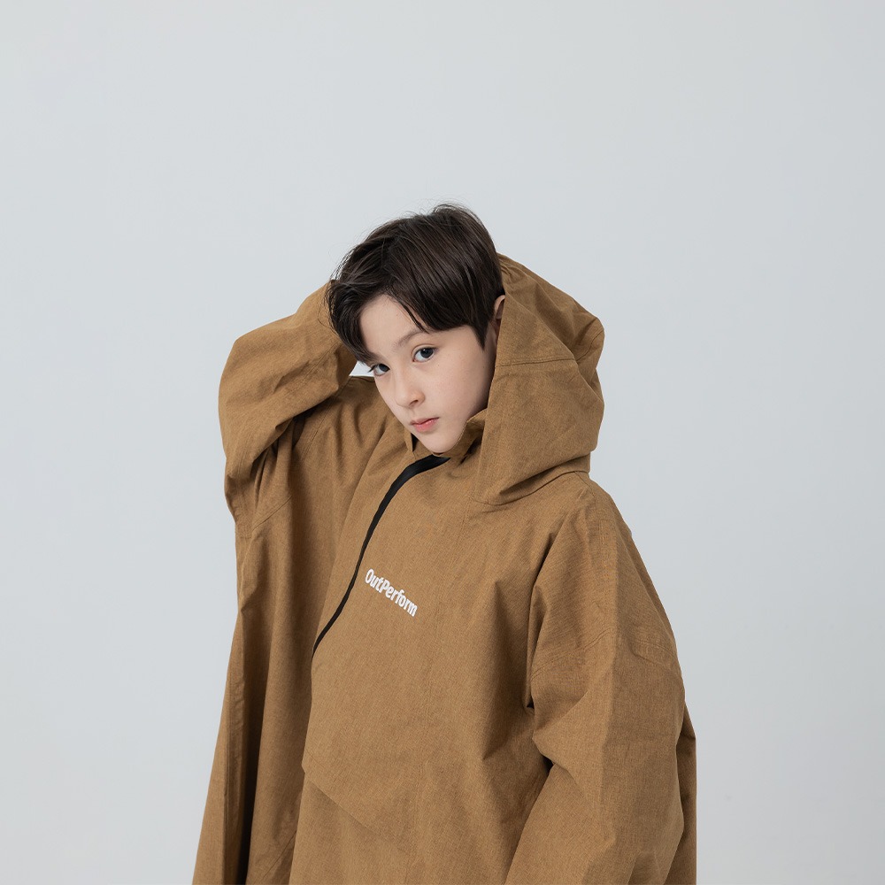 【奧德蒙直營】背包款ACE兒童半斜開雙拉鍊防水透氣連身式雨衣-Outperform-細節圖10