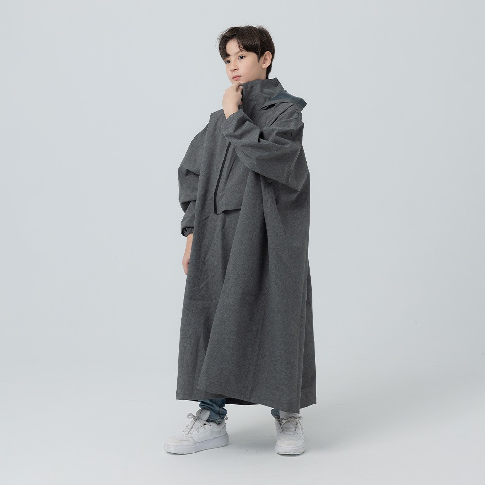 【奧德蒙直營】背包款ACE兒童半斜開雙拉鍊防水透氣連身式雨衣-Outperform-規格圖11