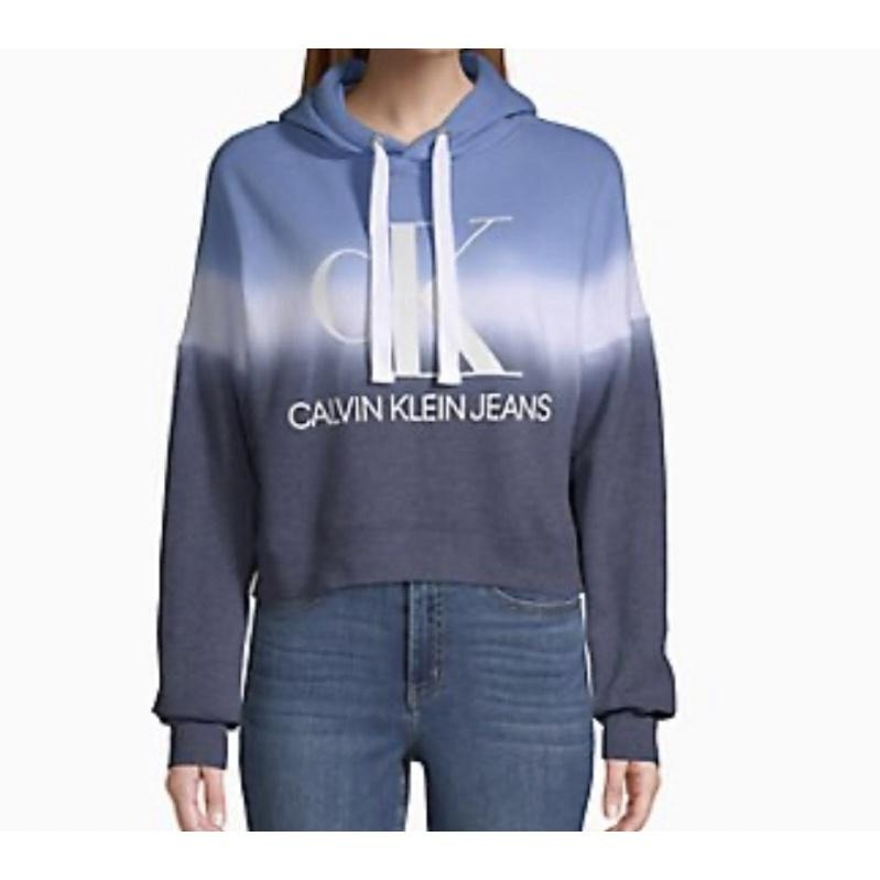 美國 Calvin Klein CK 短版渲染帽T size S-細節圖3