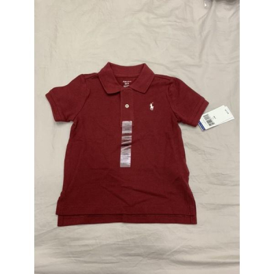 Ralph Lauren 短袖酒紅色polo衫 size 24M 90cm