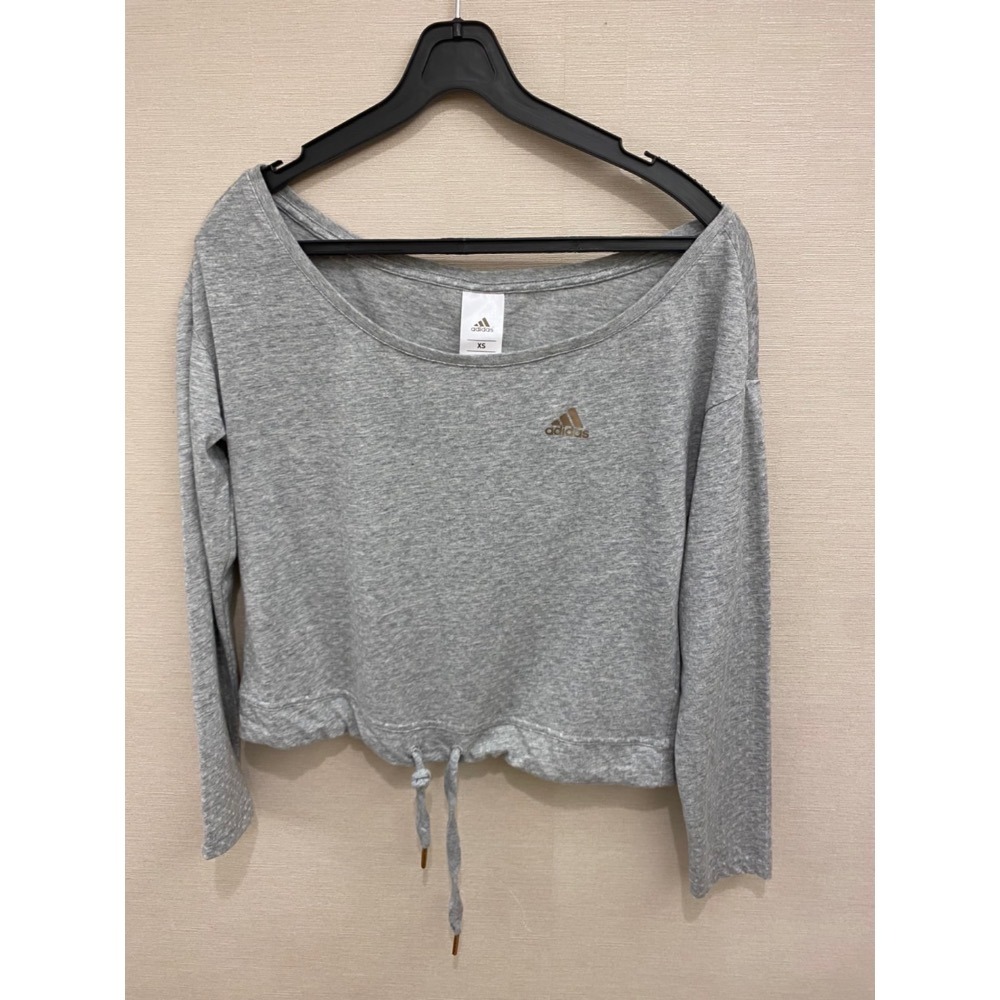 <二手> adidas 長袖灰色休閒兩件式上衣 size XS-細節圖3