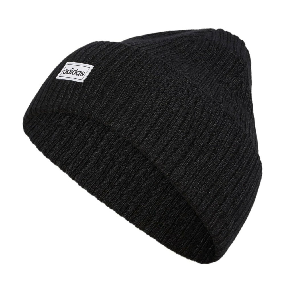 美國 adidas 毛帽 黑色 4 Inch Cuff Fold Beanie-細節圖3