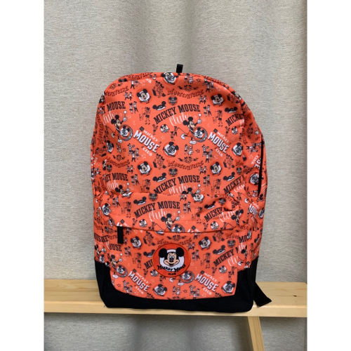 日本 Disney store 迪士尼 橘色滿版米奇後背包