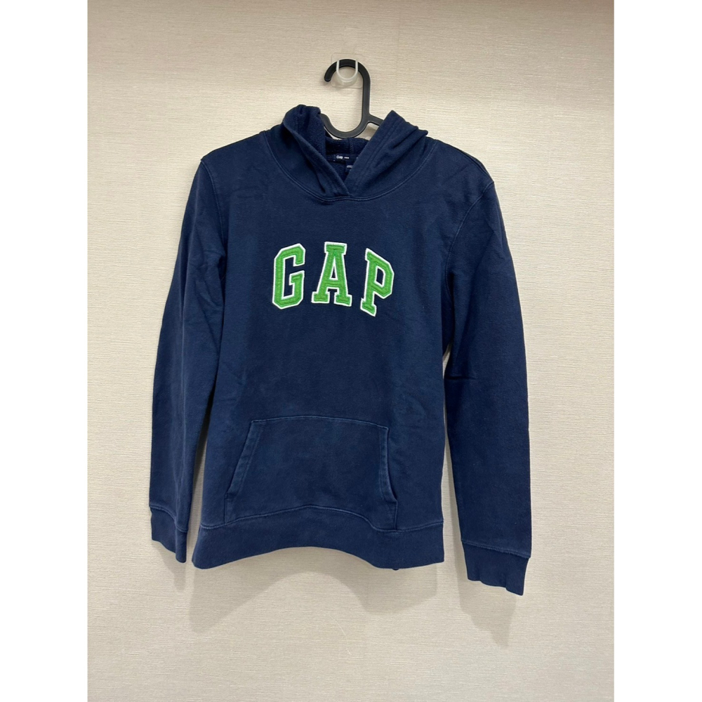 <二手> GAP 綠色logo休閒套裝 帽T size S+棉褲 size XS-細節圖2