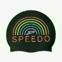Speedo 成人泳帽 中性 男女適用 矽膠彈性 圖案-規格圖11