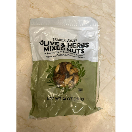 &lt;現貨&gt; 美國 Trader Joe’s 橄欖香草綜合堅果 Olive &amp; Herbs Mixed Nuts 10oz
