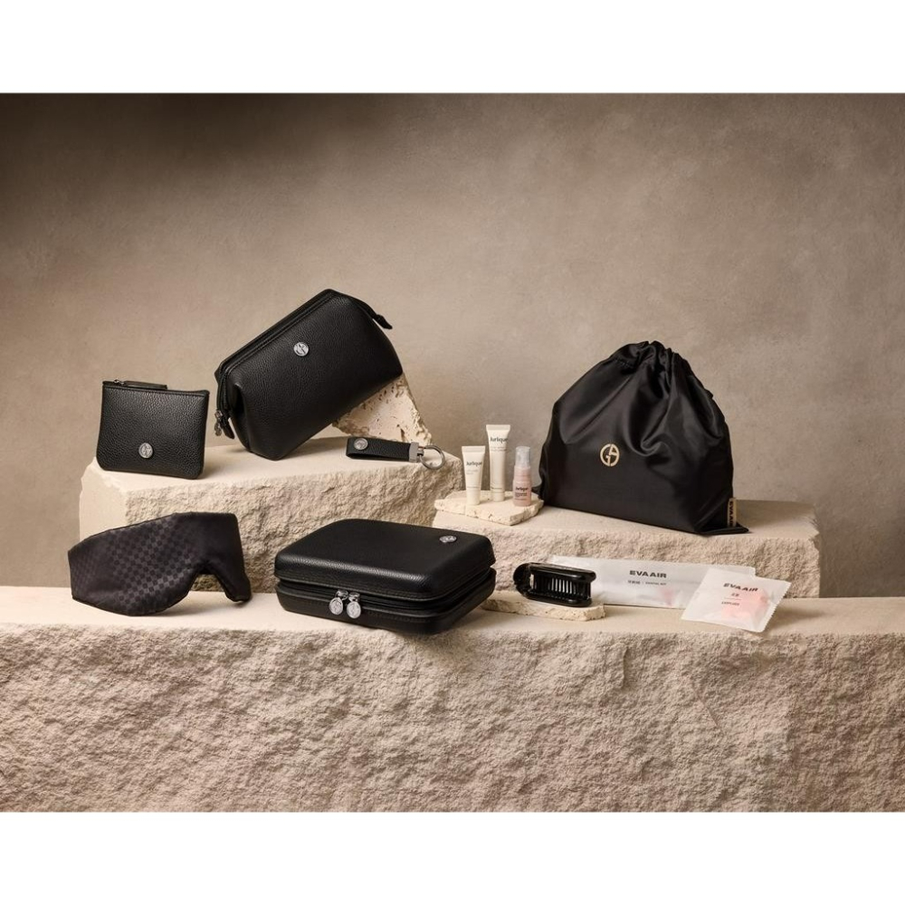 EVA air 長榮航空 Giorgio Armani 皇璽桂冠艙 商務艙 過夜包 機上旅行包 硬殼 軟包-細節圖9