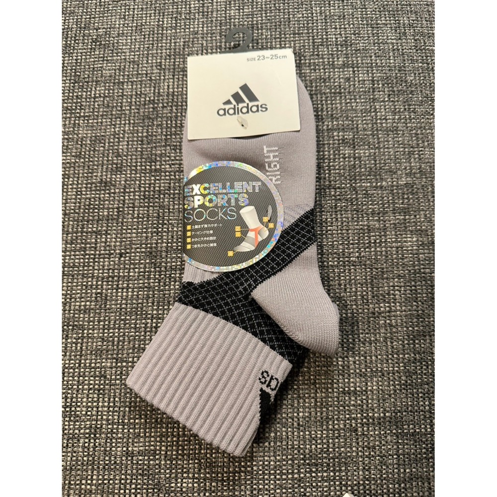 日本 adidas 運動襪 短襪 裸襪 船型襪 襪子 女款 23-25公分 加長後跟 腳趾和腳跟補強支撐-細節圖4