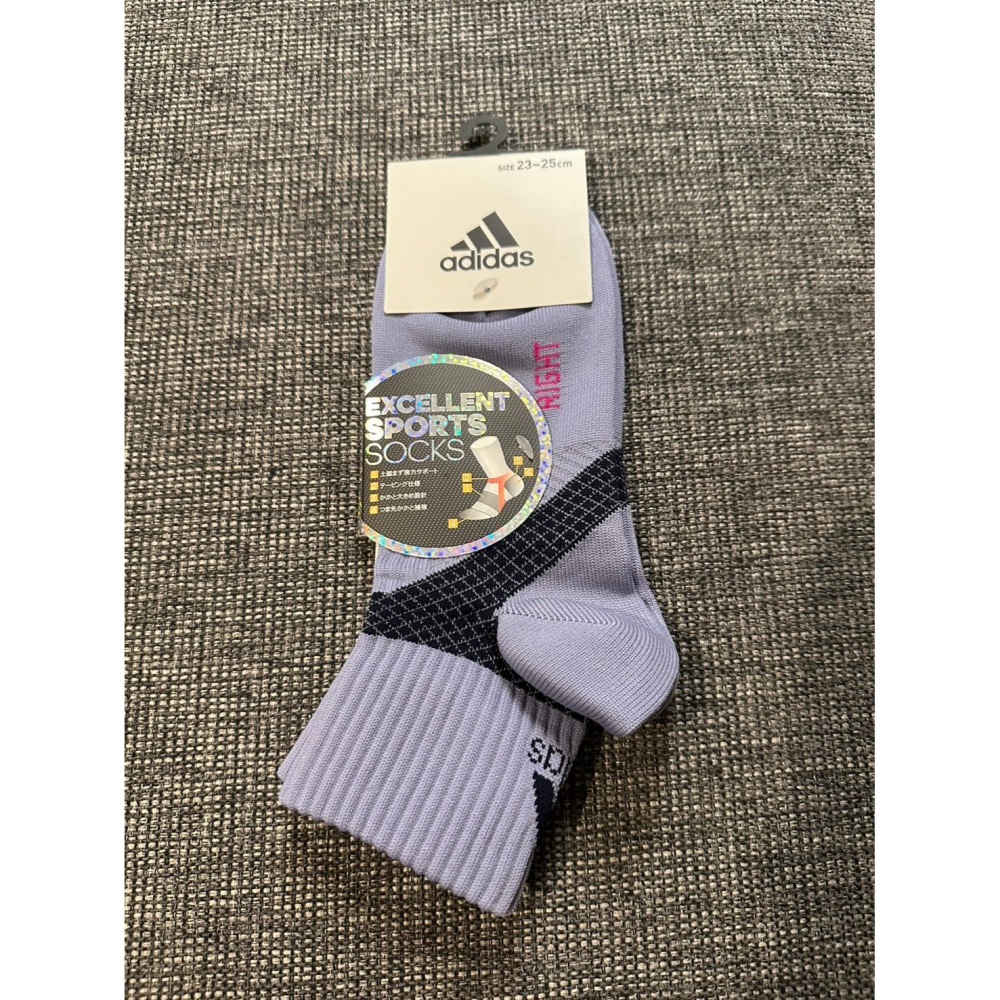 日本 adidas 運動襪 短襪 裸襪 船型襪 襪子 女款 23-25公分 加長後跟 腳趾和腳跟補強支撐-細節圖5