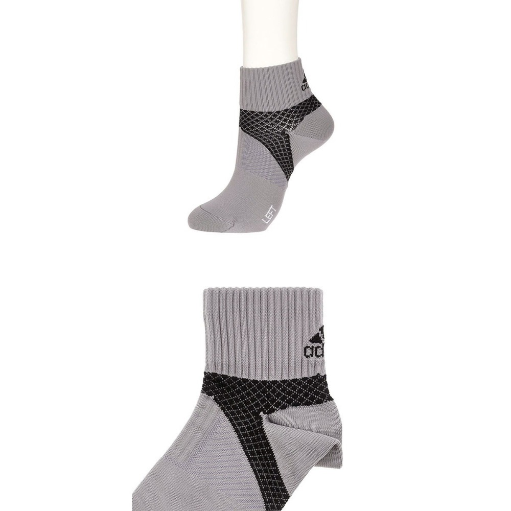 日本 adidas 運動襪 短襪 裸襪 船型襪 襪子 女款 23-25公分 加長後跟 腳趾和腳跟補強支撐-細節圖7