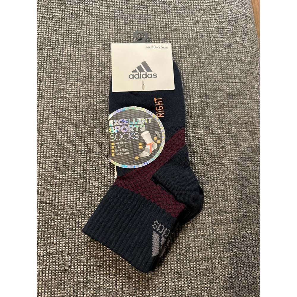 日本 adidas 運動襪 短襪 裸襪 船型襪 襪子 女款 23-25公分 加長後跟 腳趾和腳跟補強支撐-規格圖11