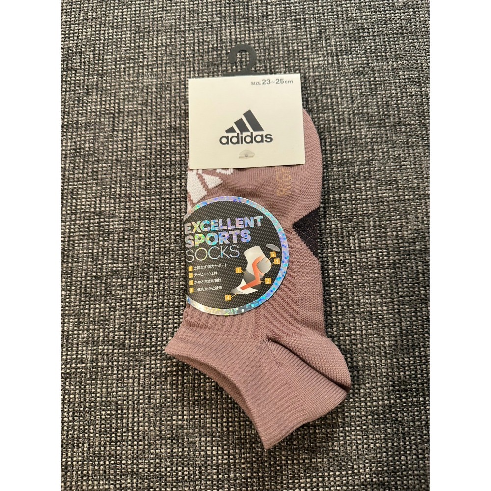 日本 adidas 運動襪 短襪 裸襪 船型襪 襪子 女款 23-25公分 加長後跟 腳趾和腳跟補強支撐-規格圖11