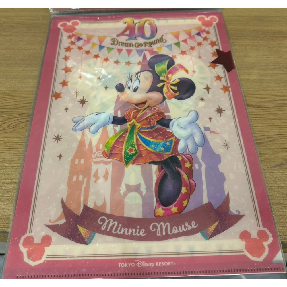 日本 東京迪士尼樂園 Disney 40週年限定 資料夾 L型夾 米奇 米妮 唐老鴨 黛絲 奇奇蒂蒂 高飛 布魯托-細節圖7