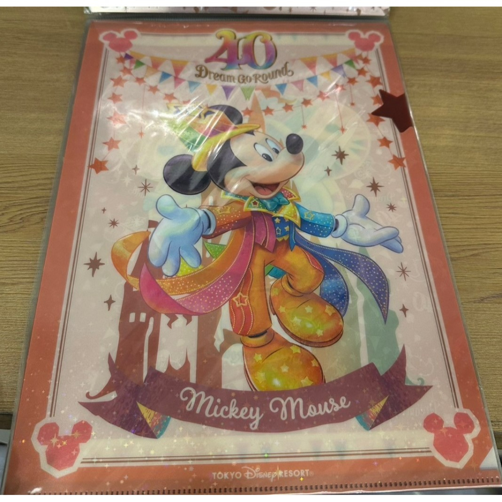 日本 東京迪士尼樂園 Disney 40週年限定 資料夾 L型夾 米奇 米妮 唐老鴨 黛絲 奇奇蒂蒂 高飛 布魯托-細節圖8