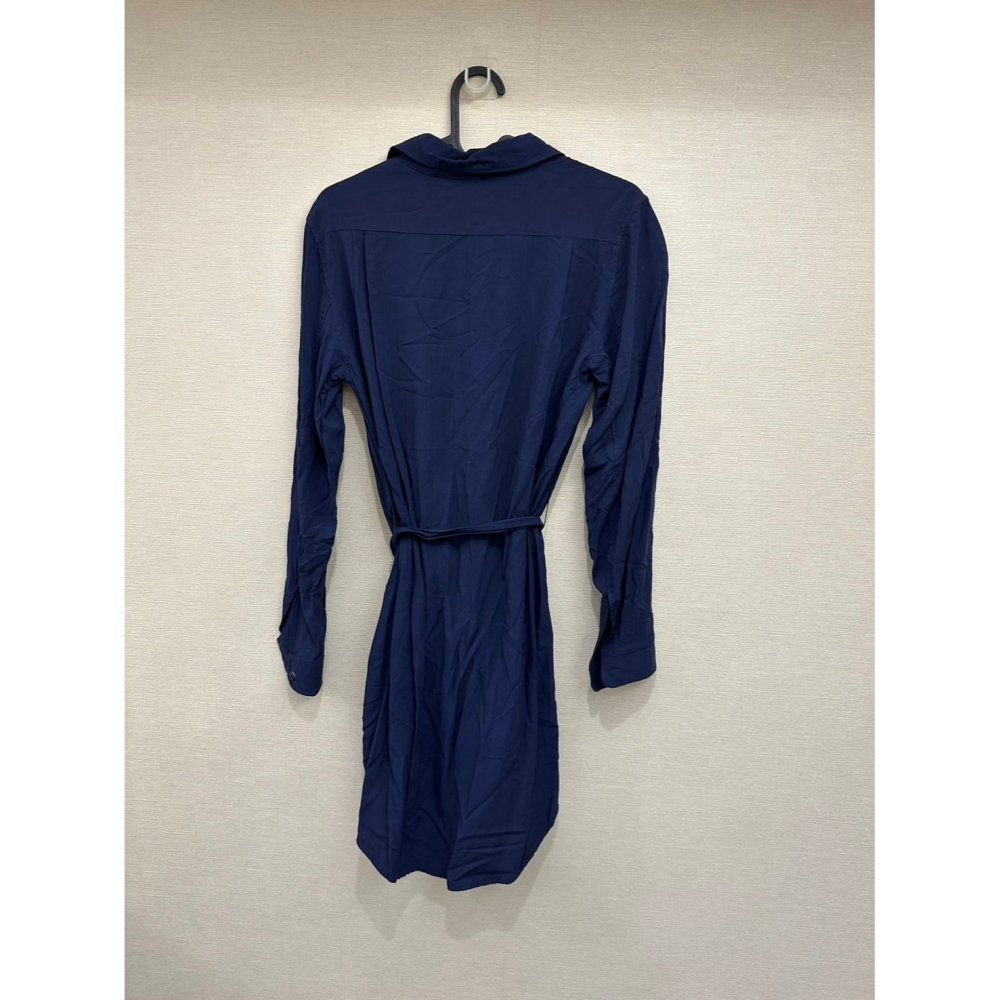 <二手> GAP 藍色長袖綁帶襯衫連衣裙 size XS-細節圖2