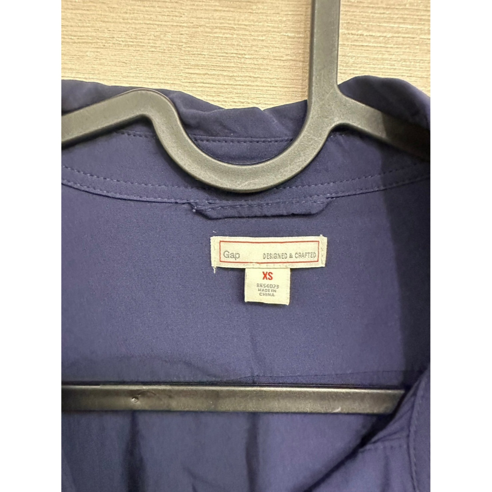 <二手> GAP 藍色長袖綁帶襯衫連衣裙 size XS-細節圖3